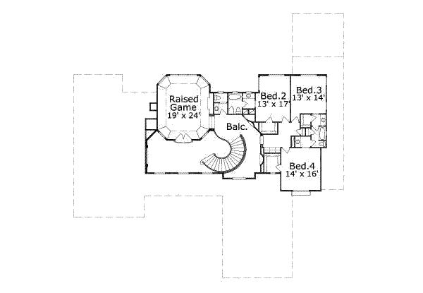 Mediterranean Floor Plan - Upper Floor Plan #411-122