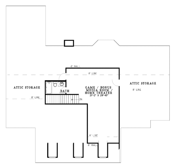 Architectural House Design - Country Floor Plan - Upper Floor Plan #17-3253