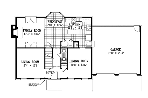 Architectural House Design - Classical Floor Plan - Main Floor Plan #953-1