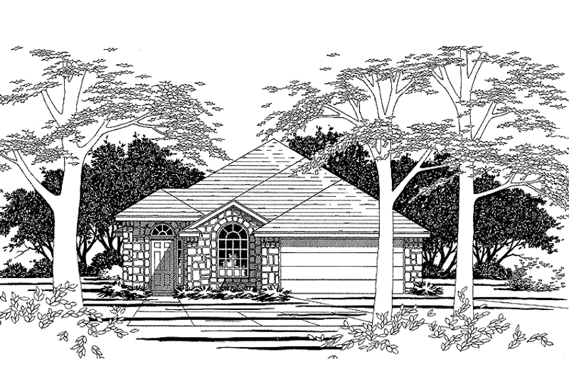 Architectural House Design - Exterior - Front Elevation 3 for Ranch House Plan #472-282 - 2 bed, 2 bath