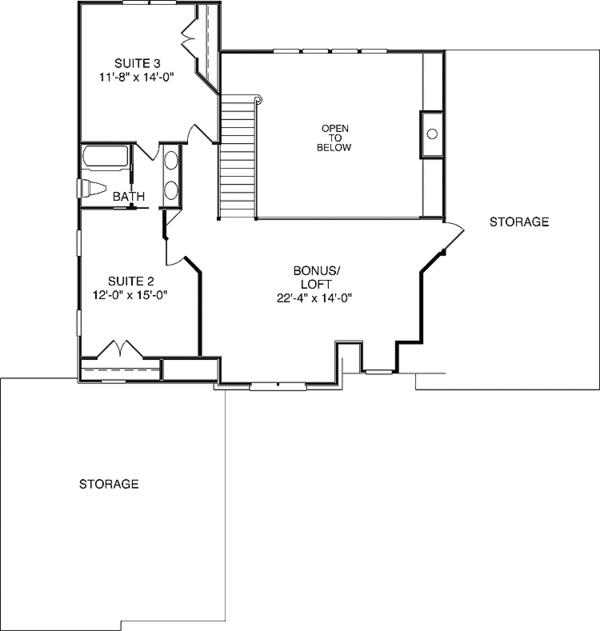 Architectural House Design - Traditional Floor Plan - Upper Floor Plan #453-111
