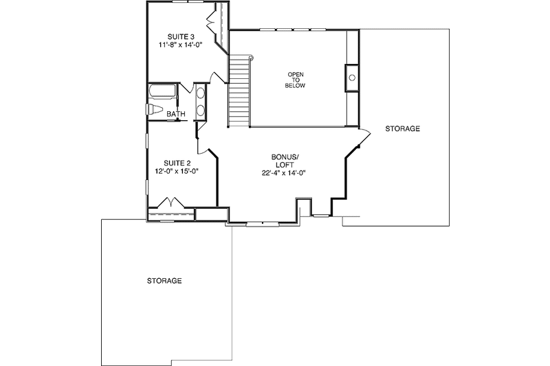Dream House Plan - Floor Plan - Upper Floor for Traditional House Plan #453-111 - 3 bed, 2.5 bath