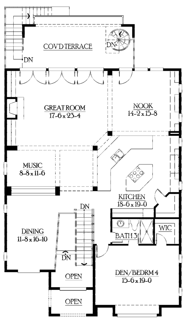 Home Plan - Contemporary Floor Plan - Upper Floor Plan #132-428