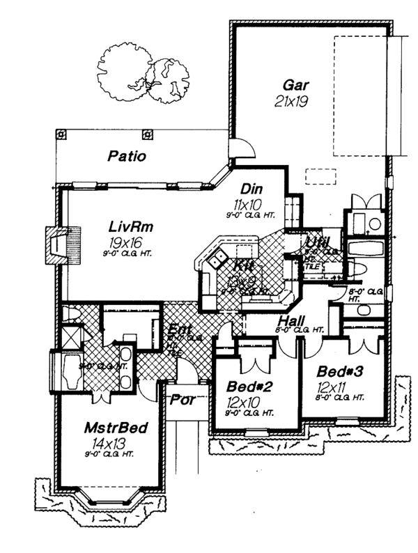 Architectural House Design - European Floor Plan - Main Floor Plan #310-1222