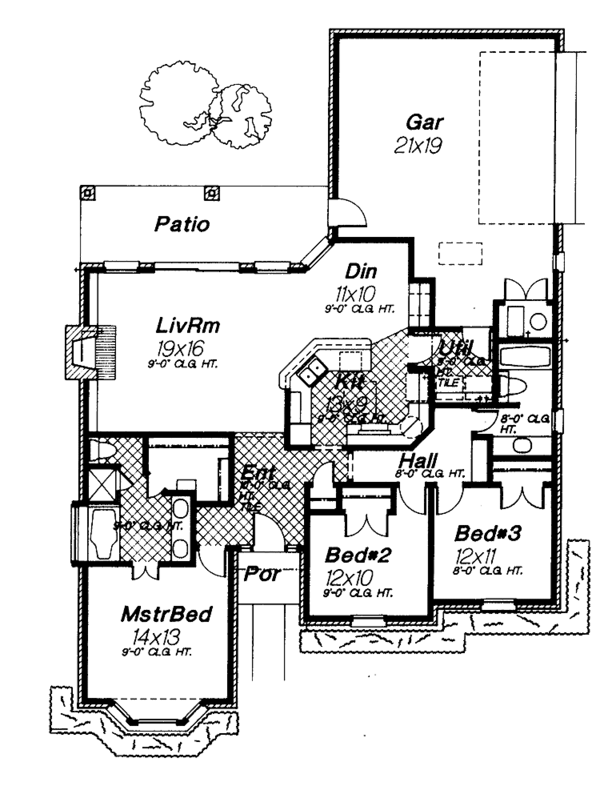 House Plan Design - European Floor Plan - Main Floor Plan #310-1222
