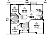 Traditional Style House Plan - 1 Beds 1 Baths 1566 Sq/Ft Plan #25-4444 