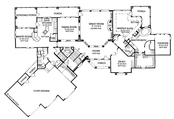 Home Plan - Mediterranean Floor Plan - Main Floor Plan #952-137