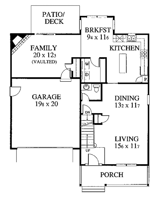 House Blueprint - Country Floor Plan - Main Floor Plan #1053-9