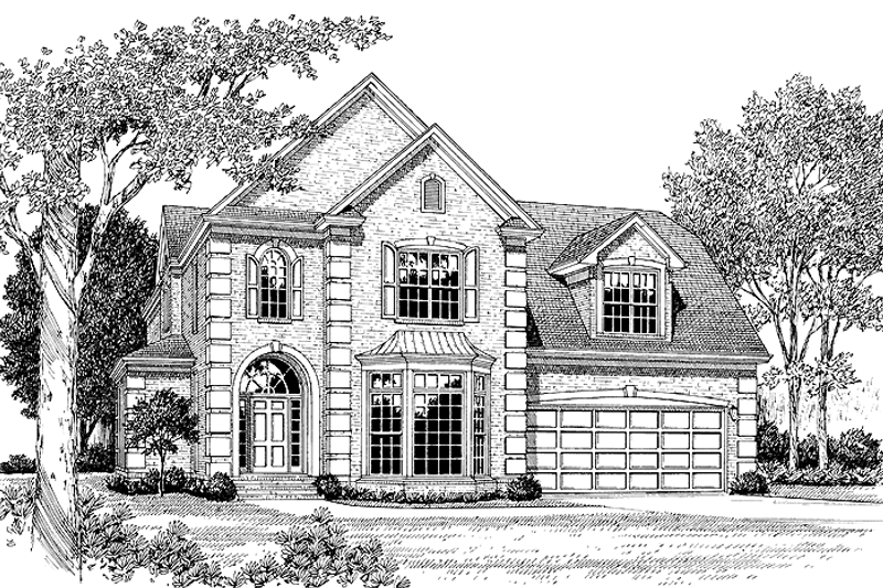 House Blueprint - Colonial Exterior - Front Elevation Plan #453-271