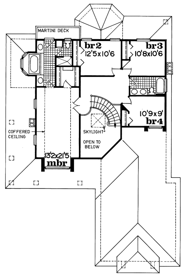 House Plan Design - Prairie Floor Plan - Upper Floor Plan #47-991