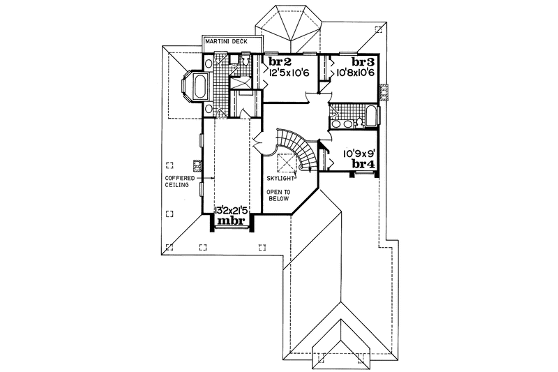 Home Plan - Floor Plan - Upper Floor for Prairie House Plan #47-991 - 4 bed, 3.5 bath