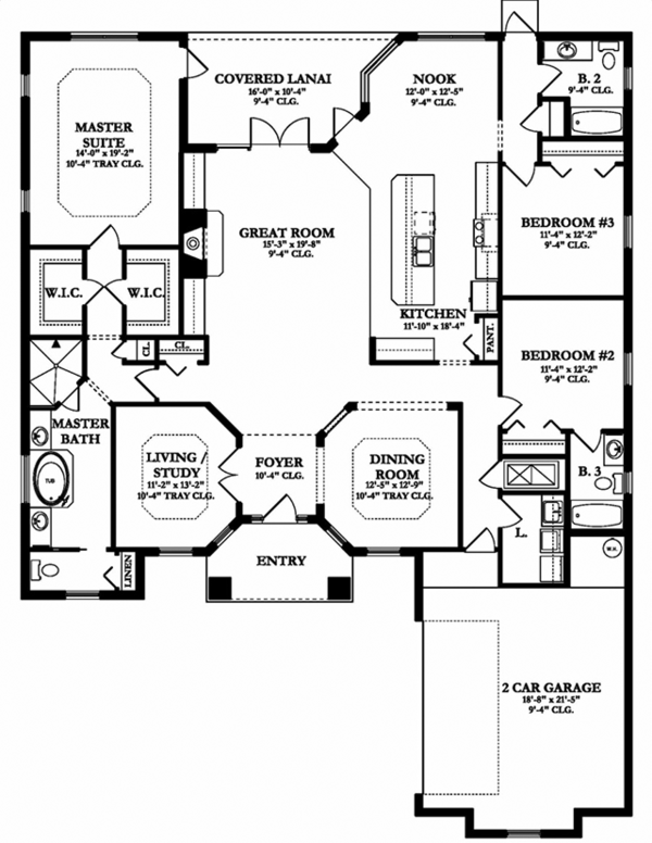 House Design - Mediterranean Floor Plan - Main Floor Plan #1058-127