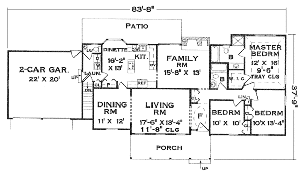 Architectural House Design - Country Floor Plan - Main Floor Plan #456-112