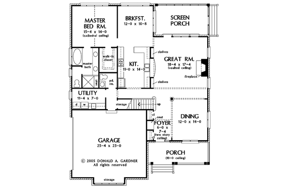 Floor Plan - Main Floor for Traditional House Plan #929-775 - 3 bed, 2.5 bath