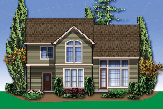 Exterior - Rear Elevation for Craftsman House Plan #48-109 - 3 bed, 2.5 bath
