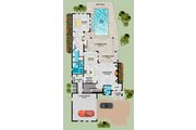 Modern Style House Plan - 3 Beds 3.5 Baths 2583 Sq/Ft Plan #548-40 
