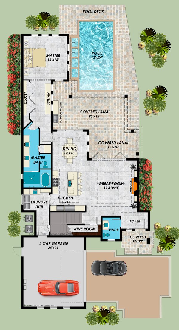 Modern Floor Plan - Main Floor Plan #548-40