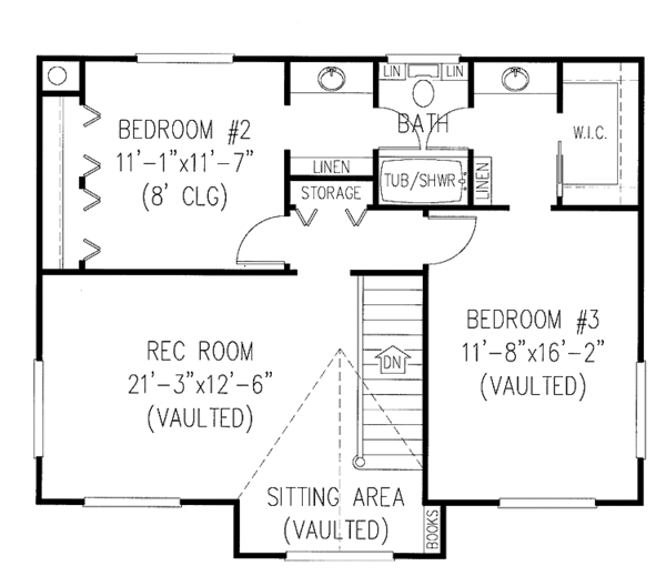 Home Plan - Victorian Floor Plan - Upper Floor Plan #11-255
