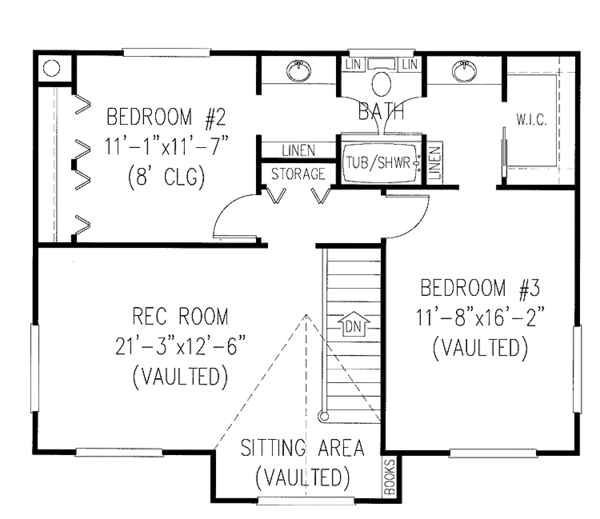 Dream House Plan - Victorian Floor Plan - Upper Floor Plan #11-255