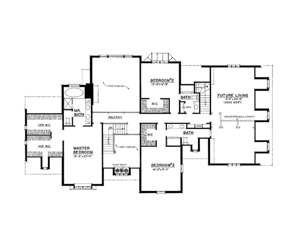 Home Plan - European Floor Plan - Upper Floor Plan #1016-95