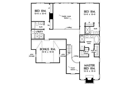 Floor Plan - Upper Floor for Traditional House Plan #929-787 - 4 bed, 4 bath