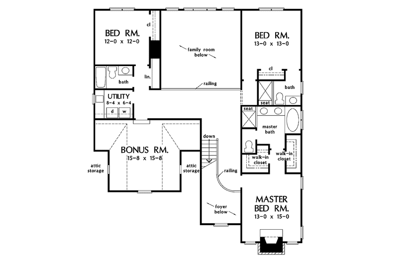 Home Plan - Floor Plan - Upper Floor for Traditional House Plan #929-787 - 4 bed, 4 bath