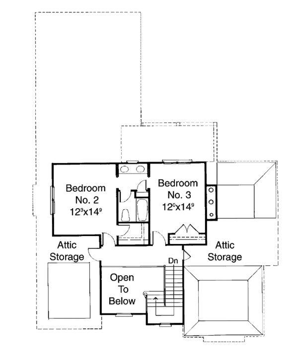 House Blueprint - Victorian Floor Plan - Upper Floor Plan #429-157