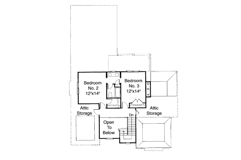 Architectural House Design - Floor Plan - Upper Floor for Victorian House Plan #429-157 - 3 bed, 2.5 bath