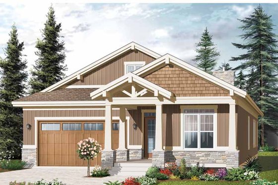 Exterior - Front Elevation 3 for Traditional House Plan #23-2531 - 3 bed, 2 bath