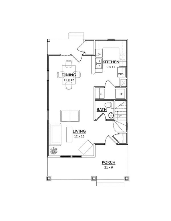 Home Plan - Traditional Floor Plan - Main Floor Plan #936-28