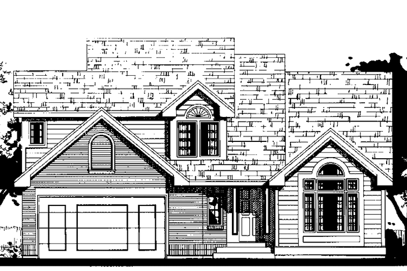 Home Plan - Exterior - Front Elevation 3 for Contemporary House Plan #300-133 - 3 bed, 2.5 bath