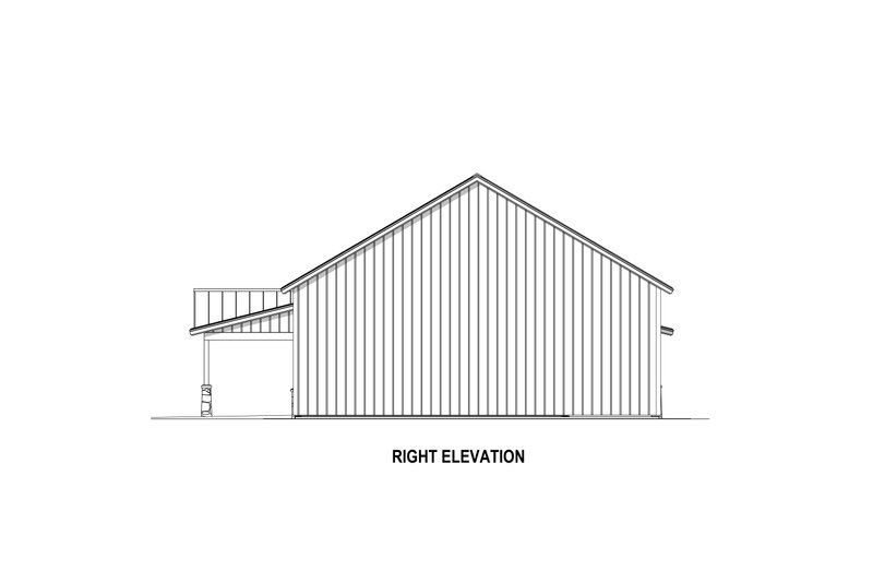Dream House Plan - Exterior - Other Elevation 3 for Barndominium House Plan #1084-1 - 3 bed, 3 bath