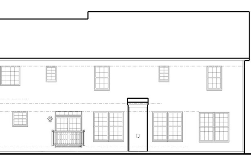 Architectural House Design - Exterior - Rear Elevation for Traditional House Plan #1053-55 - 4 bed, 3 bath