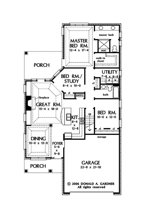 House Plan Design - Ranch Floor Plan - Main Floor Plan #929-865