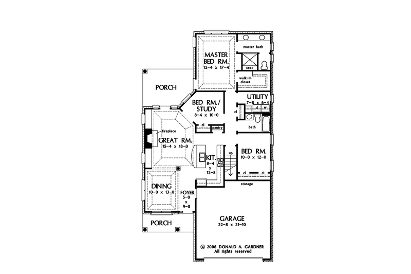 Home Plan - Floor Plan - Main Floor for Ranch House Plan #929-865 - 3 bed, 2 bath