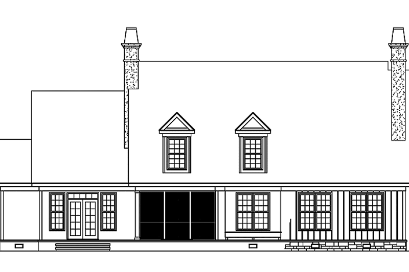 Home Plan - Exterior - Rear Elevation 1 for Country House Plan #929-414 - 3 bed, 2.5 bath