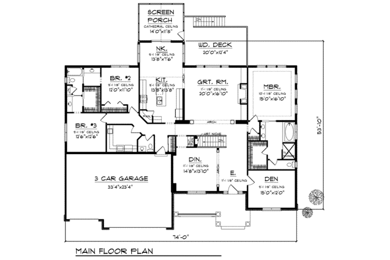 European Style House Plan - 5 Beds 3.5 Baths 4381 Sq/Ft Plan #70-821 ...