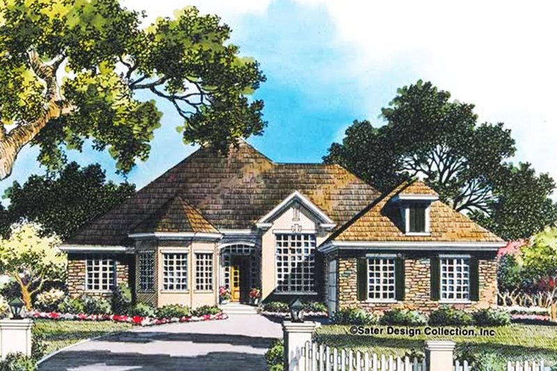 Architectural House Design - Ranch Exterior - Front Elevation Plan #930-91