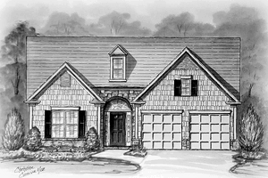 Ranch Exterior - Front Elevation Plan #54-199