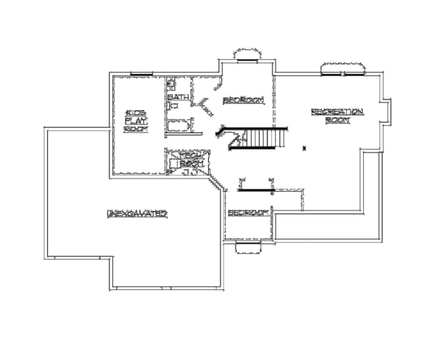 Home Plan - Country Floor Plan - Lower Floor Plan #945-97