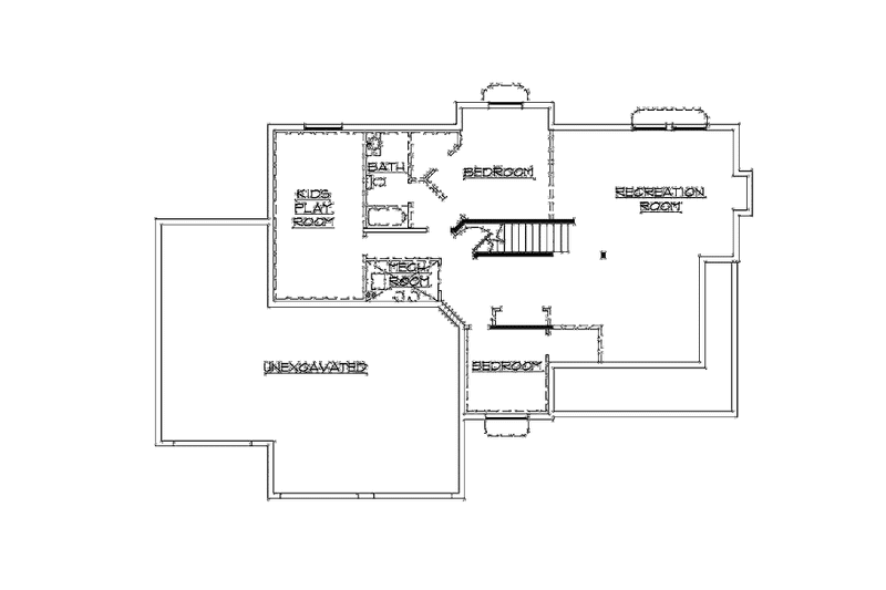 House Plan Design - Floor Plan - Lower Floor for Country House Plan #945-97 - 3 bed, 2.5 bath