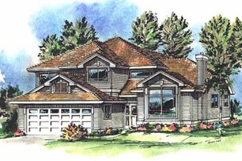 Home Plan - European Exterior - Front Elevation Plan #18-266