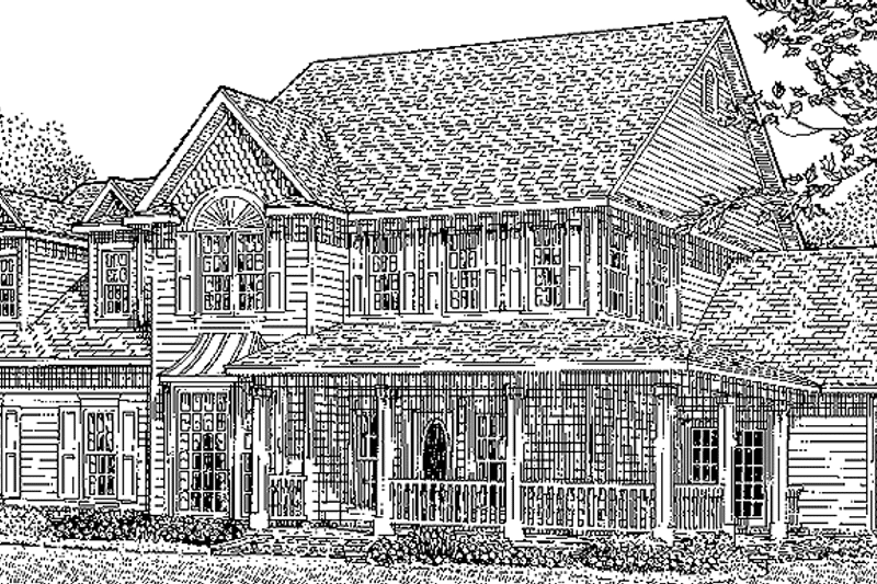 Dream House Plan - Exterior - Front Elevation 3 for Country House Plan #11-252 - 4 bed, 3 bath