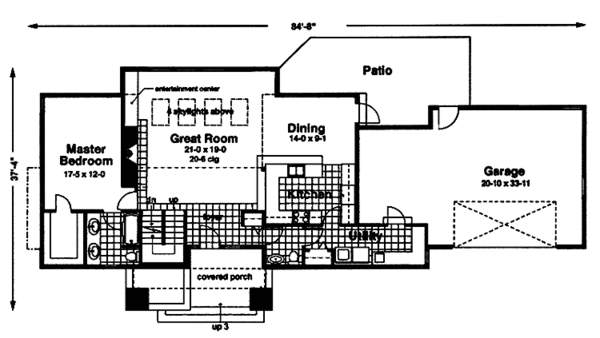 Architectural House Design - Craftsman Floor Plan - Main Floor Plan #965-5