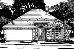 House Plan Design - Exterior - Front Elevation for European House Plan #472-416 - 3 bed, 2 bath