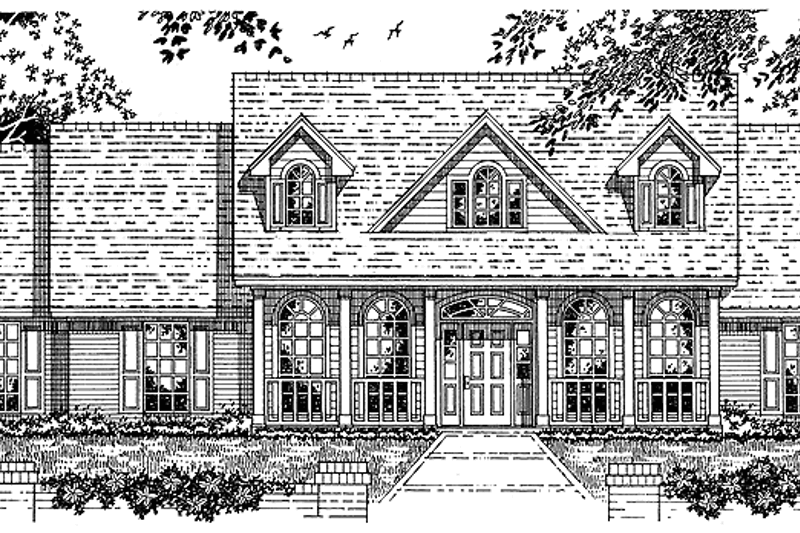 House Design - Country Exterior - Front Elevation Plan #42-463