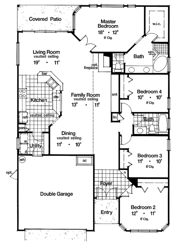 Architectural House Design - Mediterranean Floor Plan - Main Floor Plan #417-773