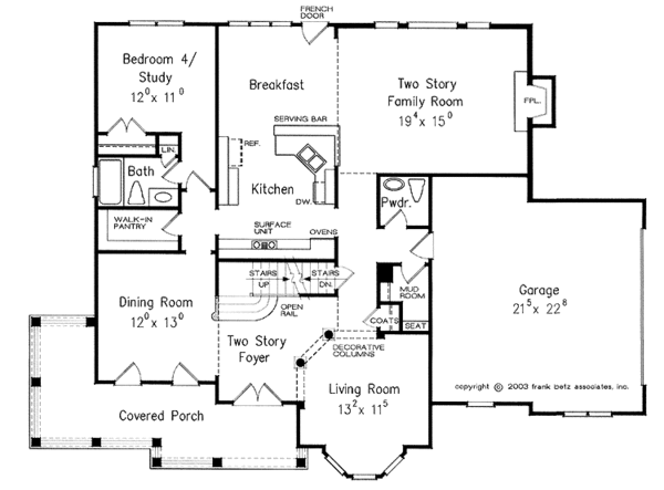 Home Plan - Country Floor Plan - Main Floor Plan #927-916