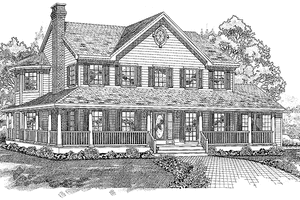 House Design - Exterior - Front Elevation for Victorian House Plan #47-745 - 4 bed, 3 bath