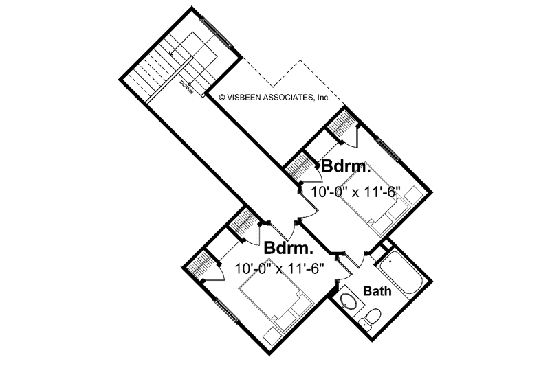 Home Plan - Floor Plan - Upper Floor for Craftsman House Plan #928-36 - 4 bed, 3.5 bath